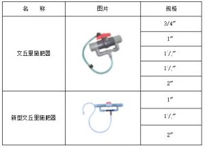 文丘里施肥器规格